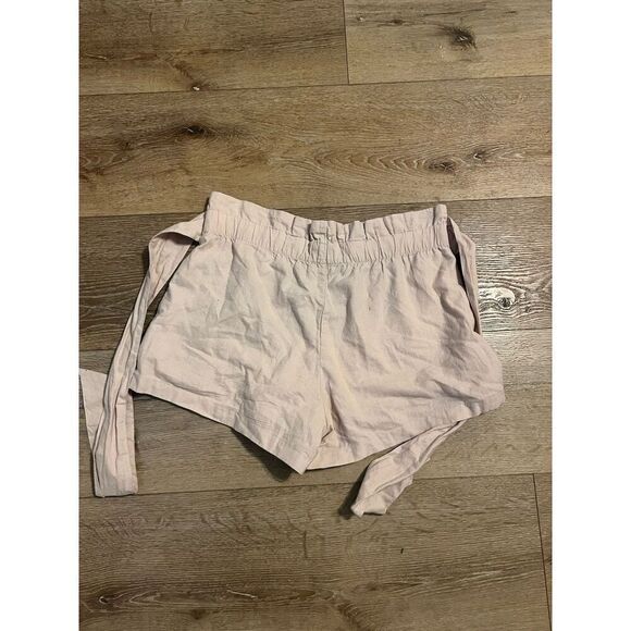 Abercrombie & Fitch Womens Brown Linen Stretch Fit Shorts NWT Size Large - Picture 2 of 3